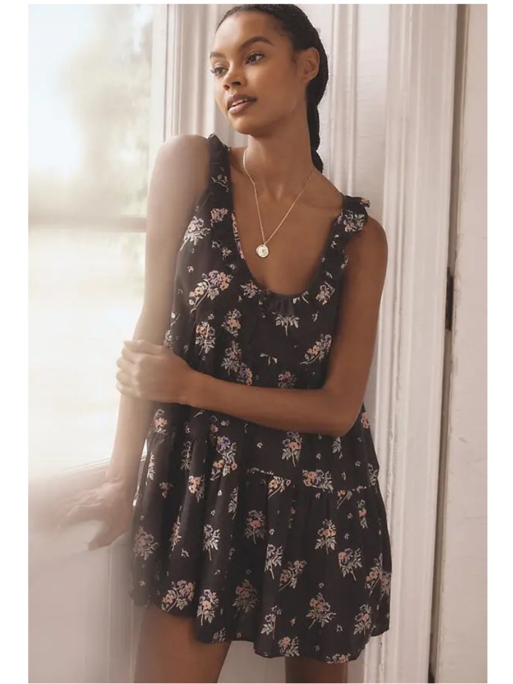 Anthropologie Flutter Floral Romper Size L